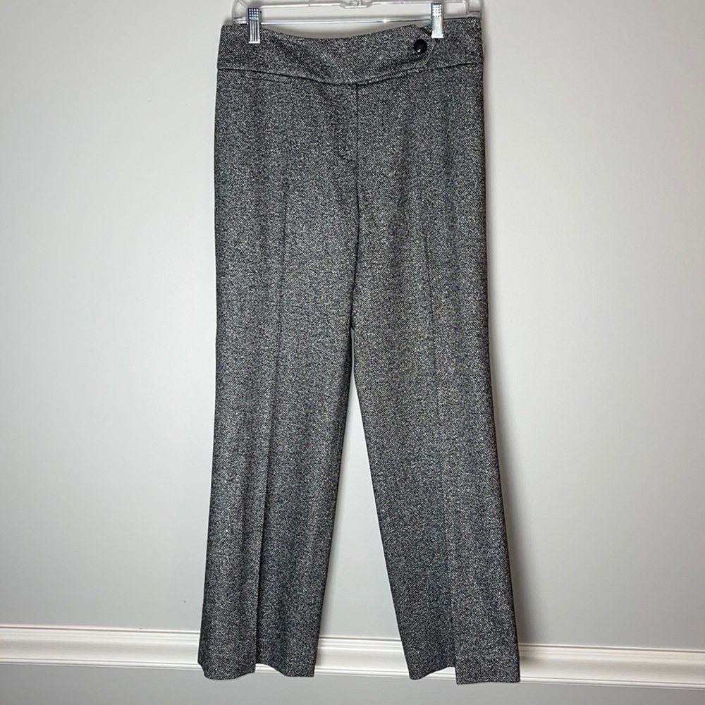 Talbots Petites 6 Black White Wool Dress Pants